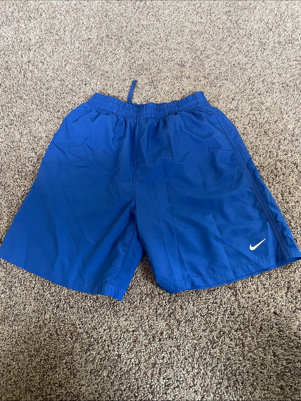 Nike Blue Youth XL. Athletic Shorts with White Swoosh